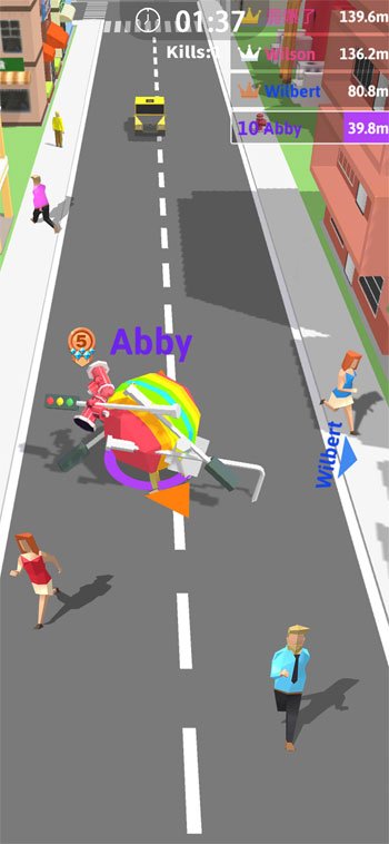 Điều khiển hòn đá nghiền nát và cuốn theo tất cả mọi thứ