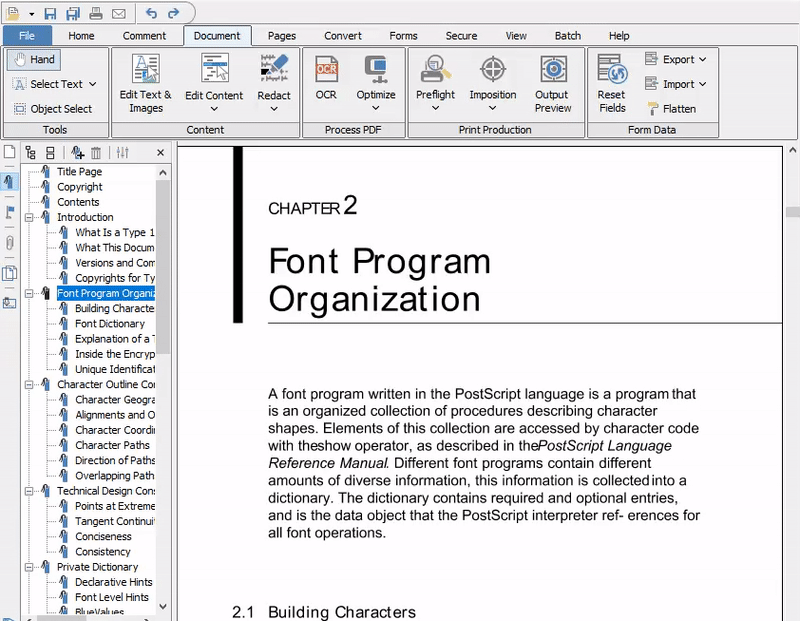 PDF Studio 2018 hỗ trợ chỉnh sửa nội dung