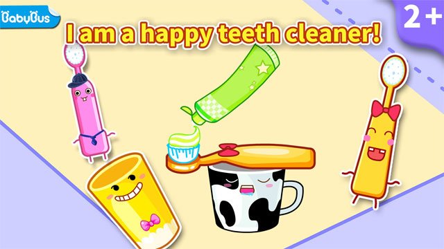 Làm quen với bạn bàn chải đánh răng vui nhộn trong Little Panda's Toothbrush