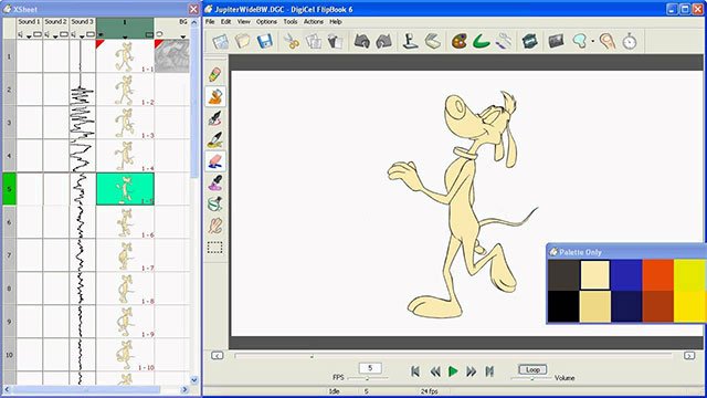 Giao diện phần mềm DigiCel FlipBook