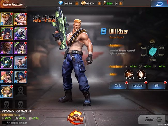 Một trong hai nhân vật  chính Garena Contra Return