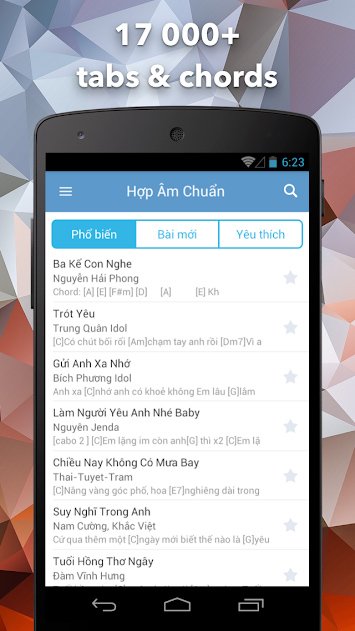 Giao diện chính của Hợp Âm Chuẩn