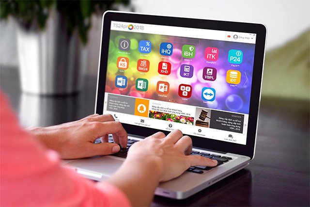 Giao diện chính của TS24 Professional Giao diện TS24 Professional mới