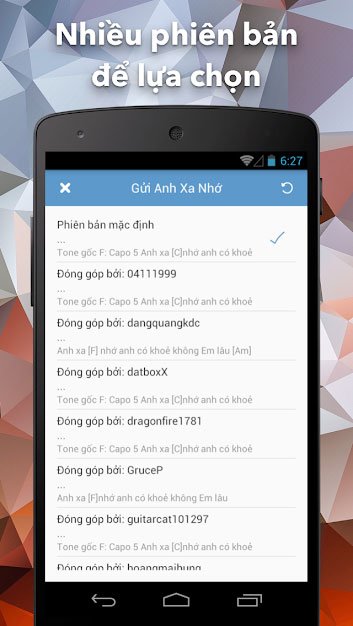 Giao diện chính của Kho hợp âm