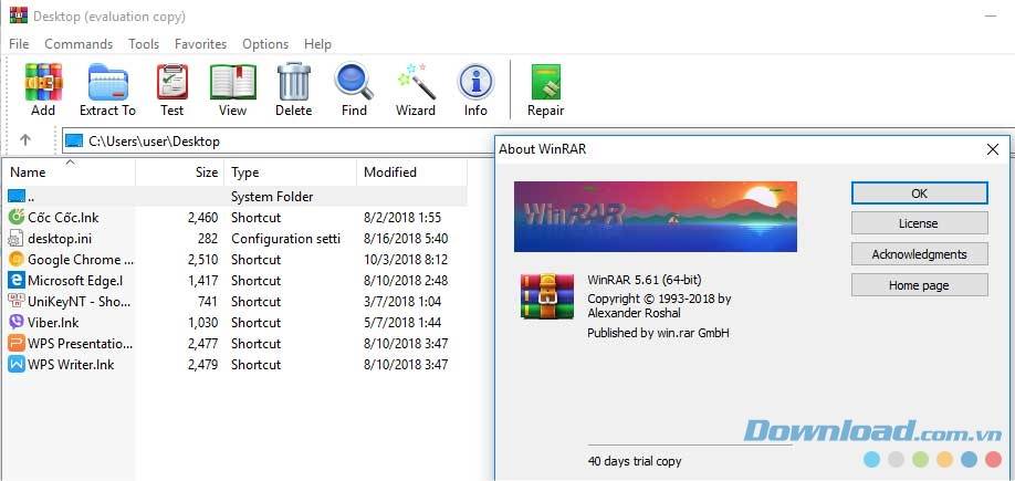 Cập nhật WinRAR mới nhất