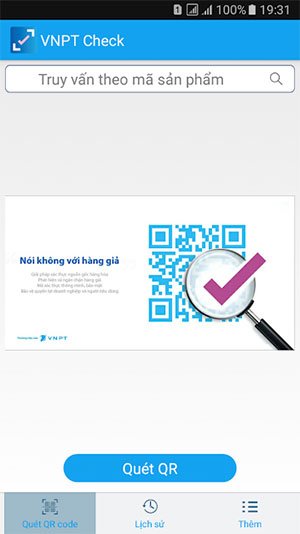 Giao diện ứng dụng VNPT Check