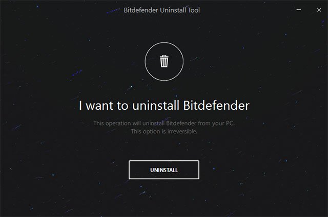 Gỡ cài đặt phần mềm Bitdefender
