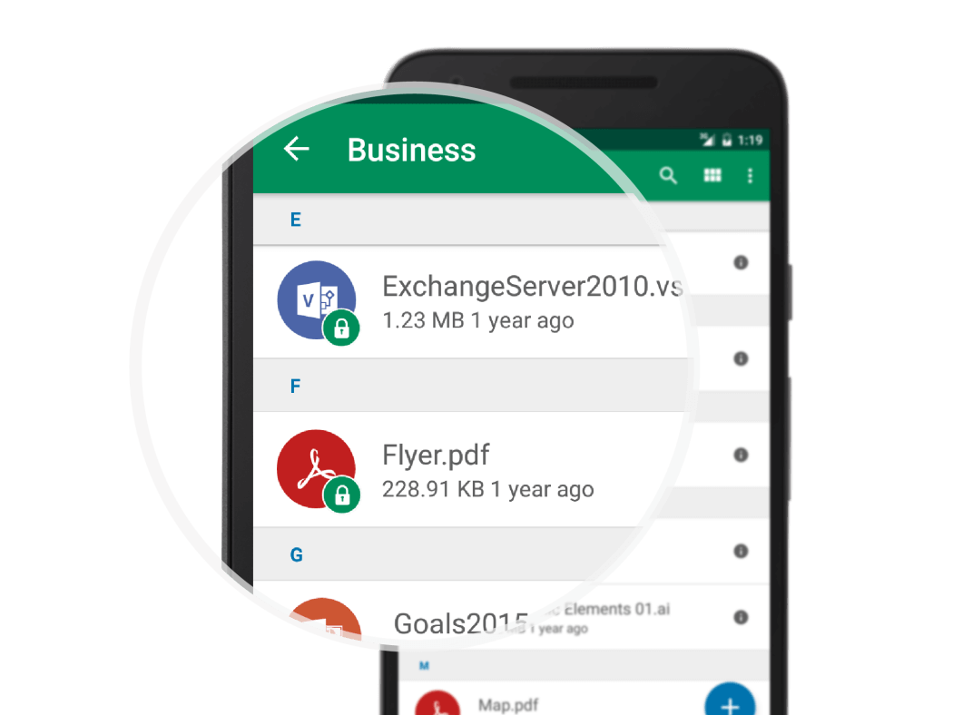 Boxcryptor duyệt file Android