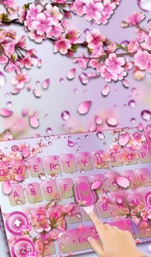 Pink Sakura Flower Keyboard Theme là bàn phím hoa anh đào tuyệt đẹp cho điện thoại 