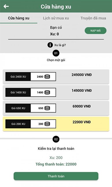 Cửa hàng Xu trên Comi