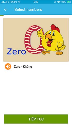 Giao diện chính Toán Mầm non cho iOS