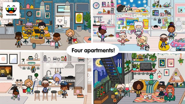 Lựa chọn 1 trong 4 căn hộ tuyệt đẹp trong Toca Life: Neighborhood