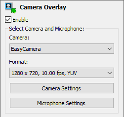 Tính năng overlay webcam của Debut Video Capture