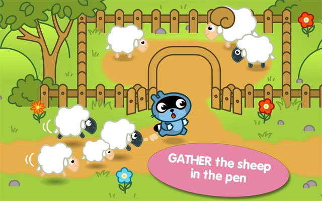 Cùng Pango dẫn đàn cừu về chuồng trong Pango Sheep
