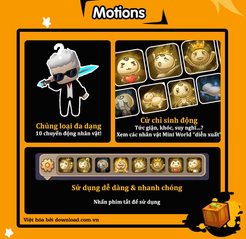 Mini World: Block Art bổ sung nhiều chuyển động phong phú