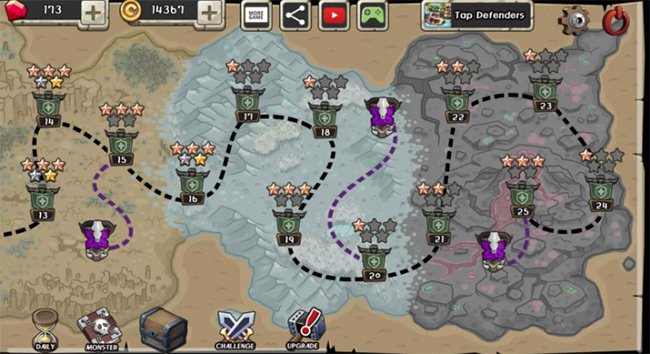 Bản đồ game Tower Defense King