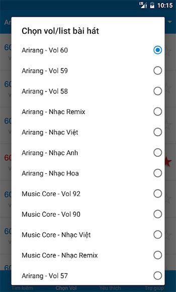 Chọn Vol