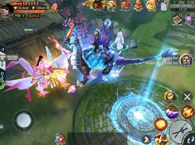 Giao diện trong game Tam Sinh Tam Thế 
