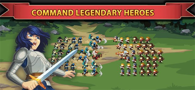 Ra lệnh cho những anh hùng huyền thoại trong Knights & Glory