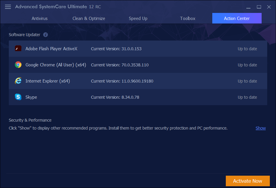 Cập nhật Advanced SystemCare Ultimate