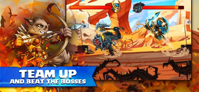 Lập team và đối đầu với vô số boss hùng mạnh