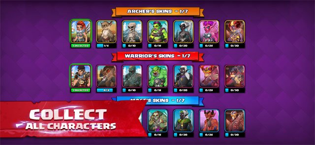 Thu thập mọi nhân vật trong Tiny Gladiators 2