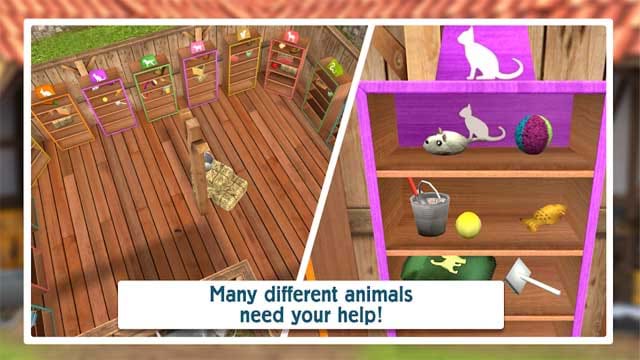 Rất nhiều loài vật đang chờ đợi sự giúp đỡ của bạn trong Pet World 3D