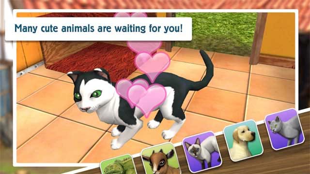 Nhiều con vật dễ thương đang chờ đón bạn trong Pet World 3D 
