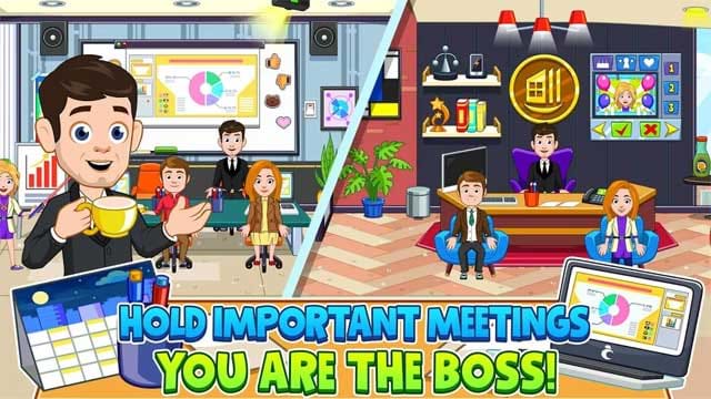Vào vai sếp của một công ty và tổ chức những cuộc họp quan trọng trong My City: Office 