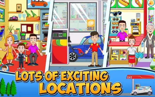 Trong My Town: Cars có rất nhiều địa điểm thú vị