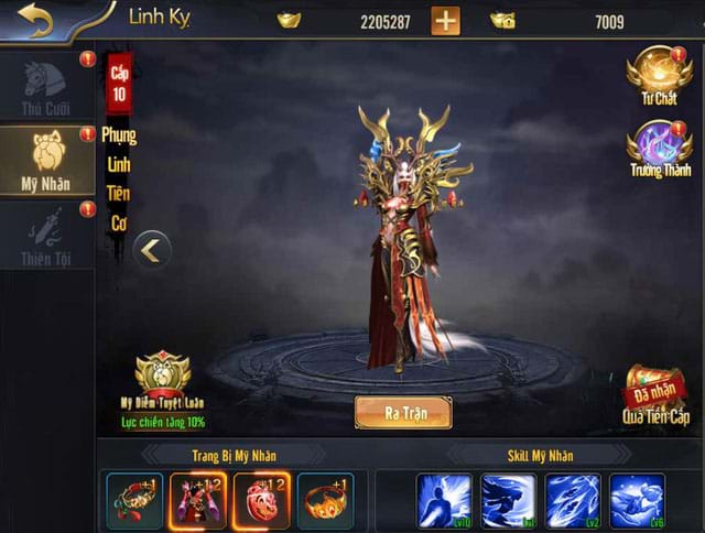 Trang bị mỹ nhân trong Phong Vân