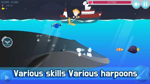 Fishing Adventure có nhiều kĩ năng và nhiều loại giáo khác nhau