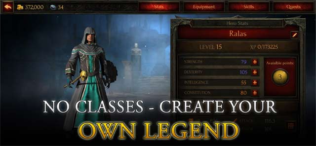 Arcane Quest Legends không giới hạn ở bất kỳ lớp nhân vật nào