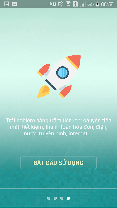Giao diện khi khởi chạy BankPlus cho Android