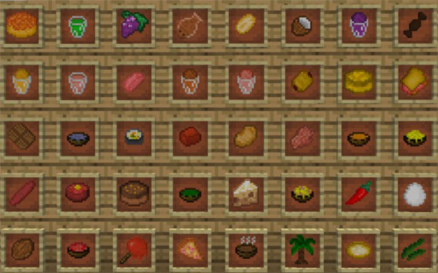 Mod thức ăn đồ sộ cho thế giới khối hộp Minecraft