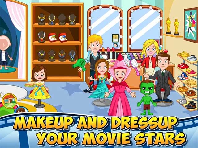 Trang điểm và mặc trang phục cho diễn viên yêu thích của bé