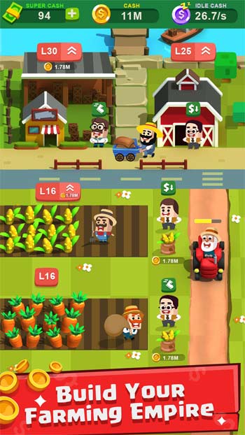 Xây dựng một đế chế nông trại lớn mạnh trong Farm Tycoon