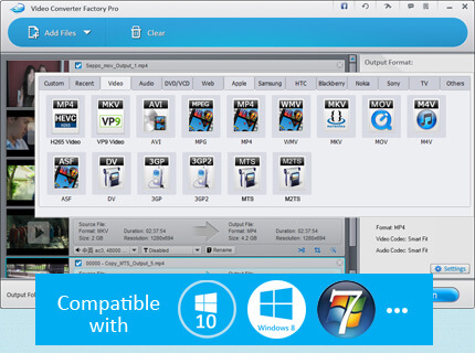 Giao diện Video Converter Factory Pro