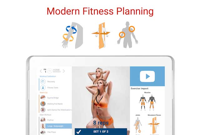 BodBot có nhiều bài tập hiện đại và hiệu quả