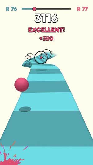 Điểm đặc biệt của game là bóng sẽ không bao giờ lăn ra khỏi con đường