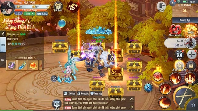 Phần thưởng khi tiêu diệt được boss 