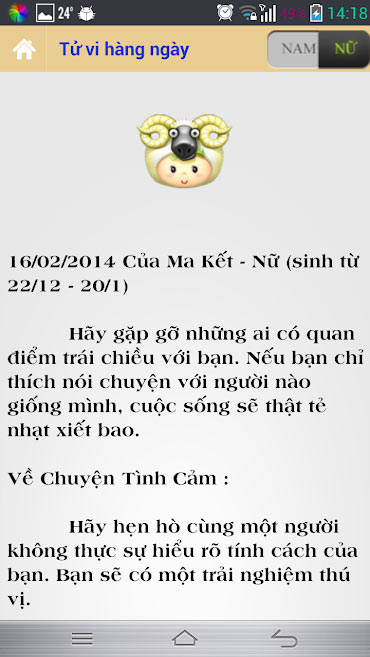 Tử vi hàng ngày