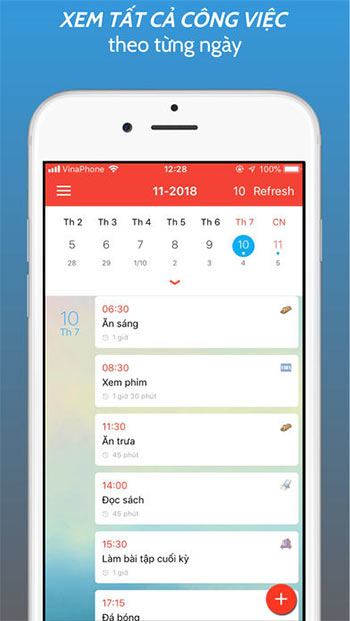 Giao diện CalendarDC thân thiện
