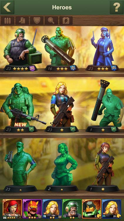 Tuyển dụng nhiều anh hùng lính đồ chơi xanh khác nhau