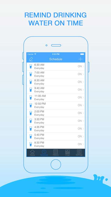Daily Water nhắc nhở bạn uống nước đúng giờ