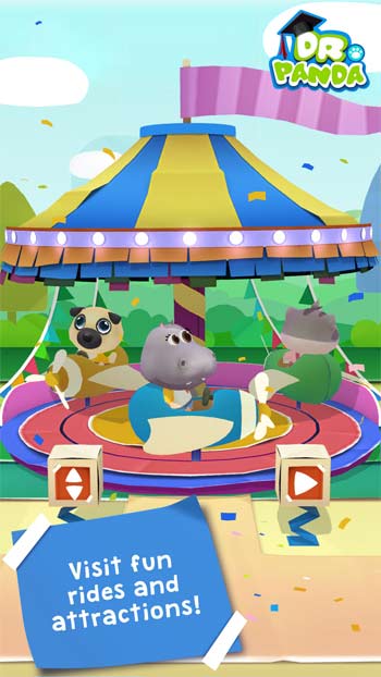 Tham gia các chuyến đi và ghé thăm những địa điểm thú vị trong Dr. Panda's Carnival