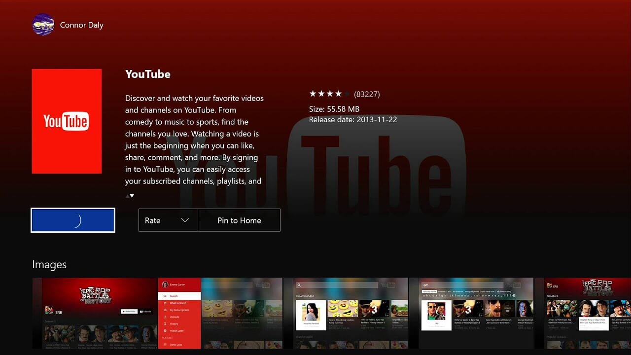 YouTube trên Xbox One