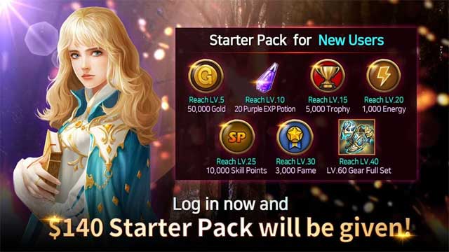 Game thủ sẽ nhận được nhiều vật phẩm miễn phí khi bắt đầu chơi