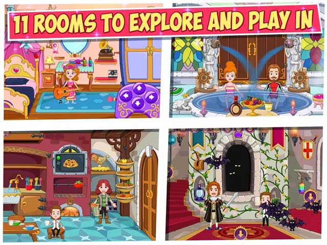 Game có 11 căn phòng để bé khám phá và vui chơi