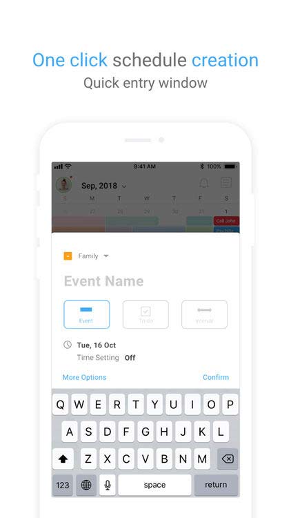 Tạo kế hoạch với thao tác một chạm đơn giản